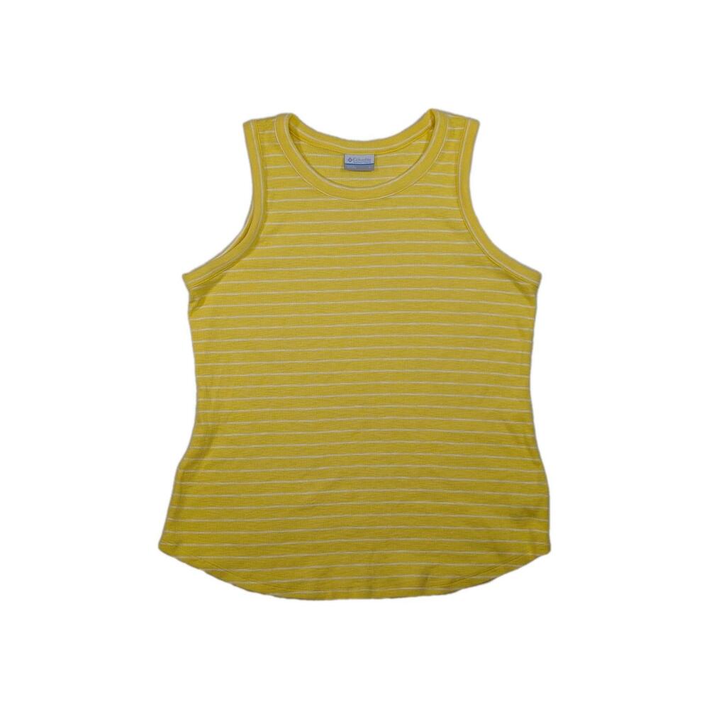 Columbia Women's Longer Days Tank - Buttercup‎ Stripe - Sz Large